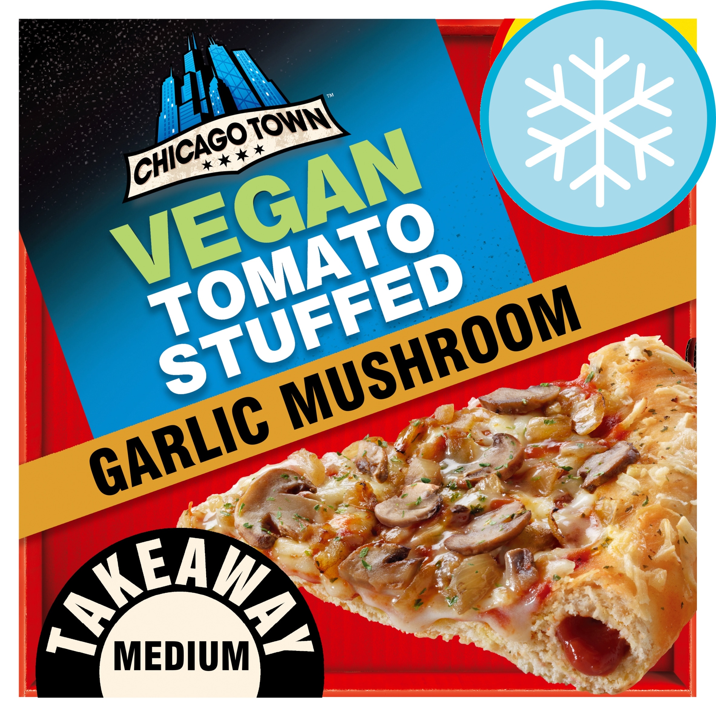 Chicago Town Vegan Stuffed Crust Garlic Mushroom Pizza 528g