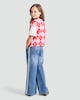 image 3 of F&F Girls Pure Cotton Wide Leg Denim Jeans in Navy