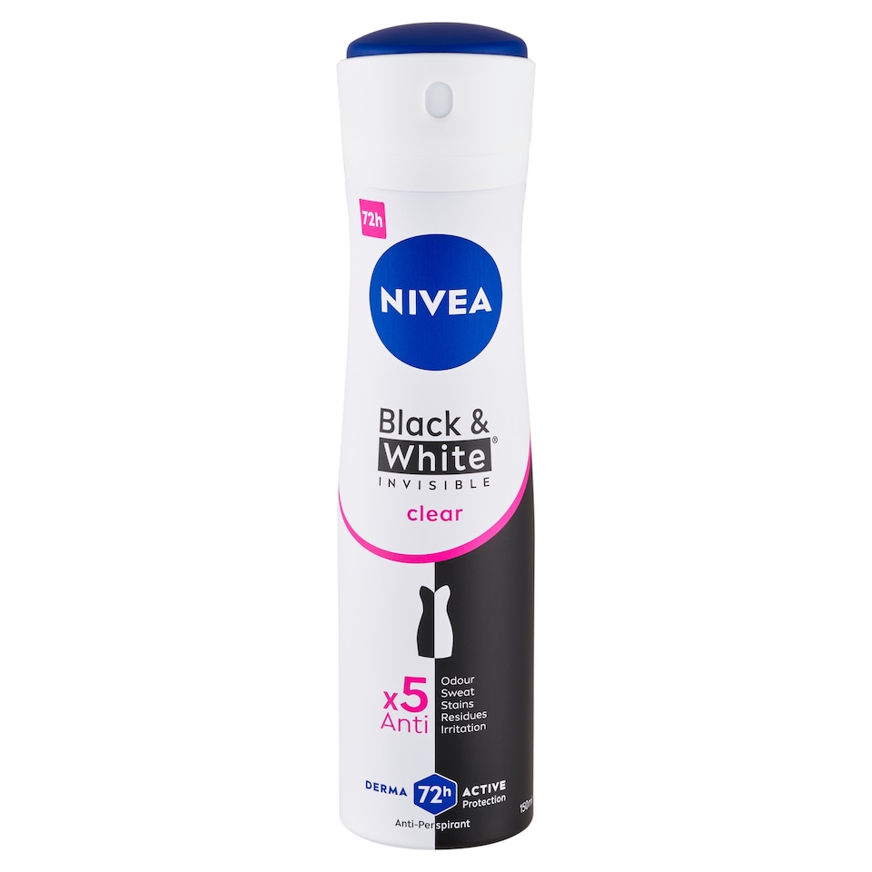 NIVEA Black & White Invisible Clear izzadásgátló 150 ml 1. kép