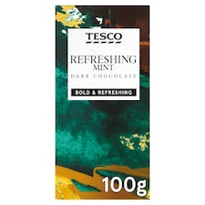 Tesco Refreshing Mint Dark Chocolate 100G