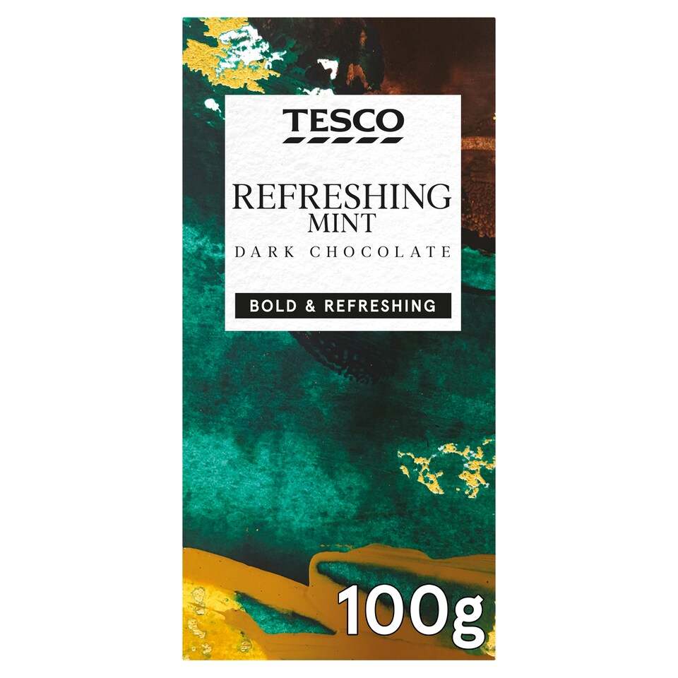 Tesco Refreshing Mint Dark Chocolate 100G