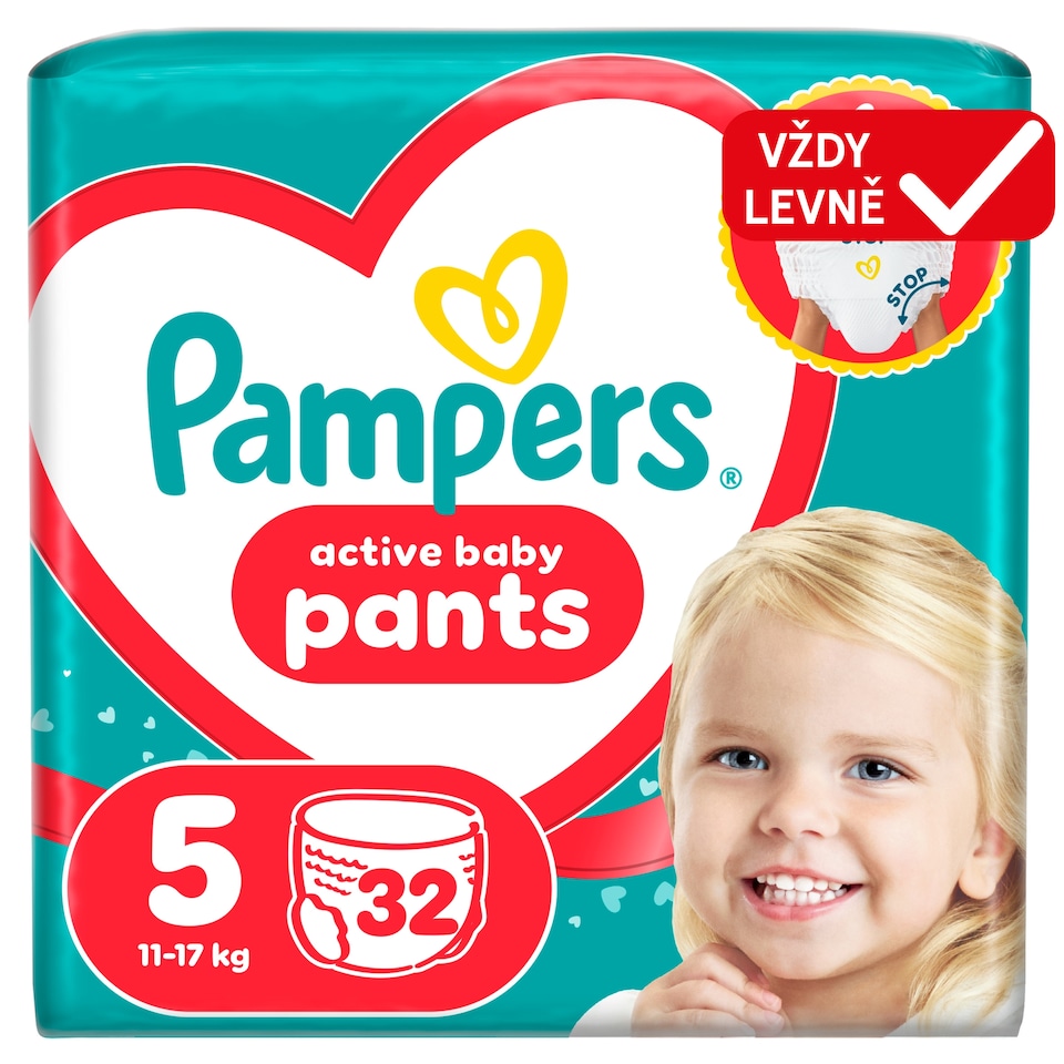 image 1 of Pampers Active Baby Pants Size 5, 32 Nappies, 11kg-17kg