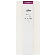 Tesco Home Easy Care Jersey Cream Sheet 100 x 200 cm