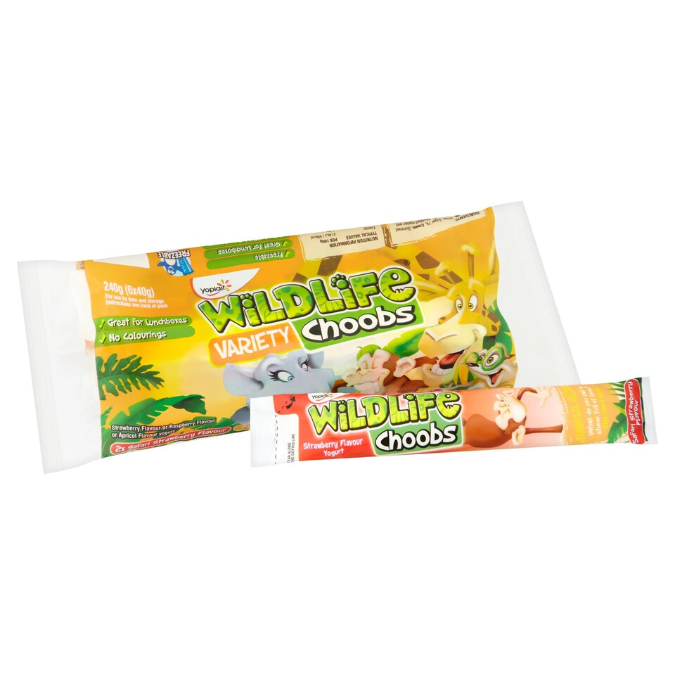 image 1 of Wildlife Choobs S/Berry R/berry & Apr Yog 6x40g