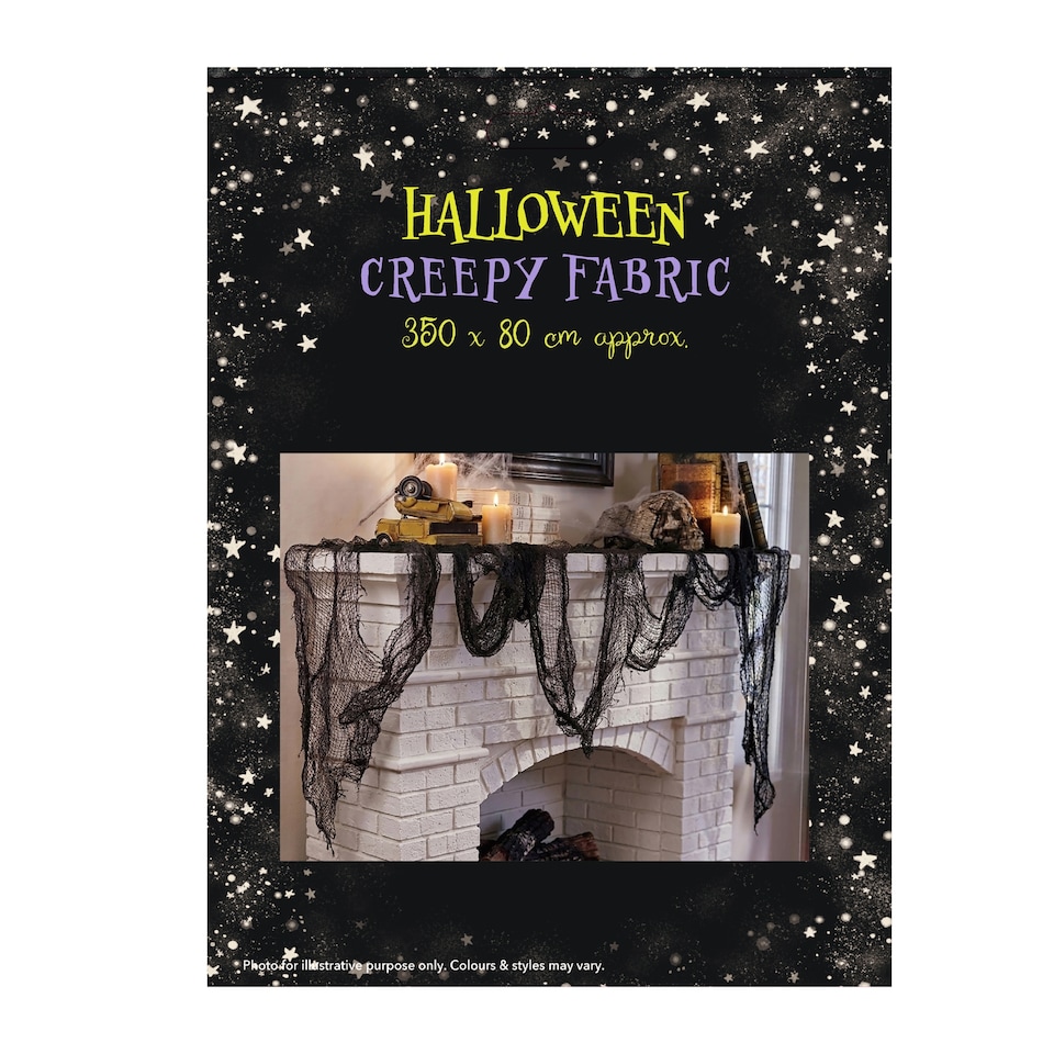 Halloween Black Creepy Fabric