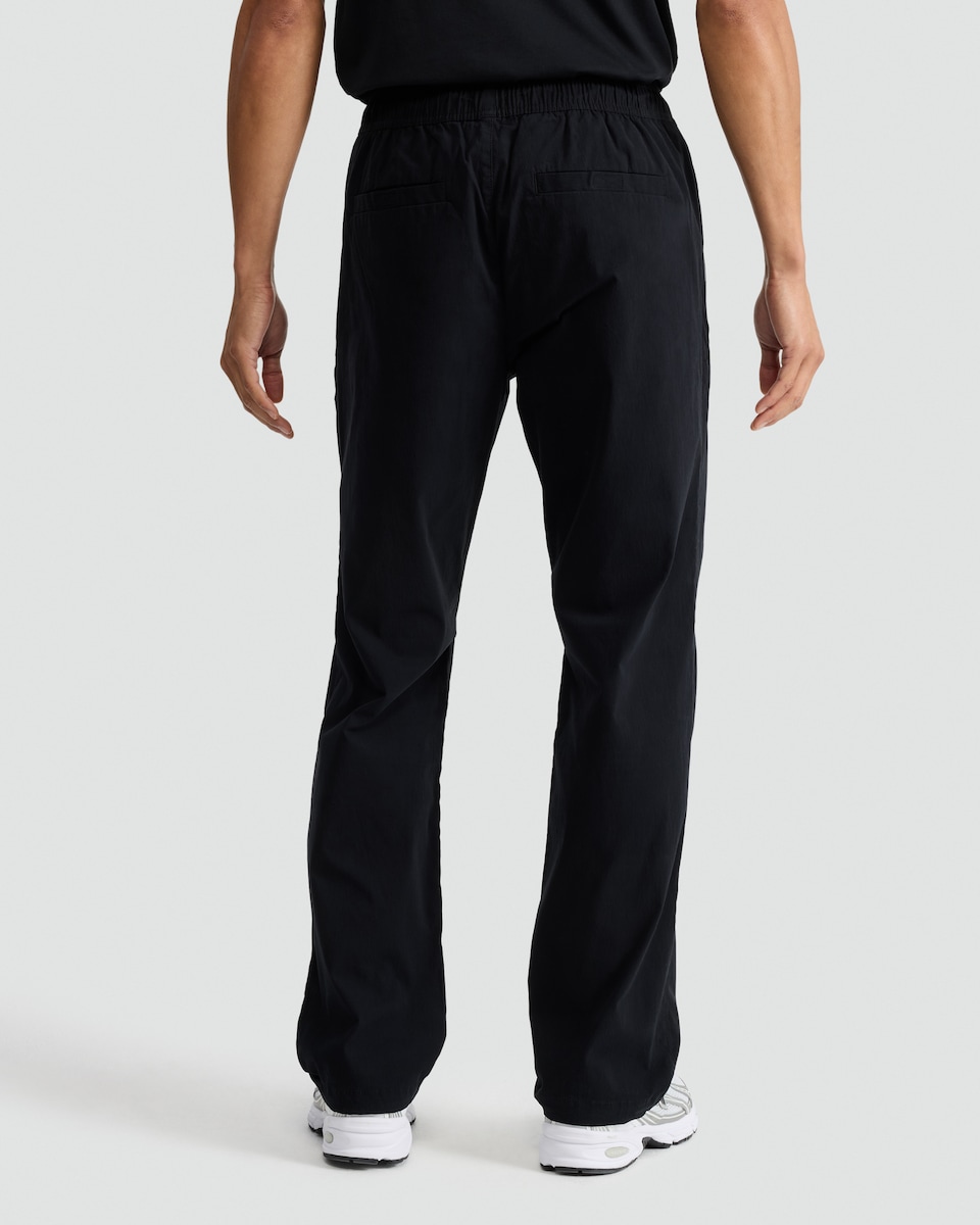image 1 of 9 Peaks Drawstring Trousers with Zip Pockets in Black