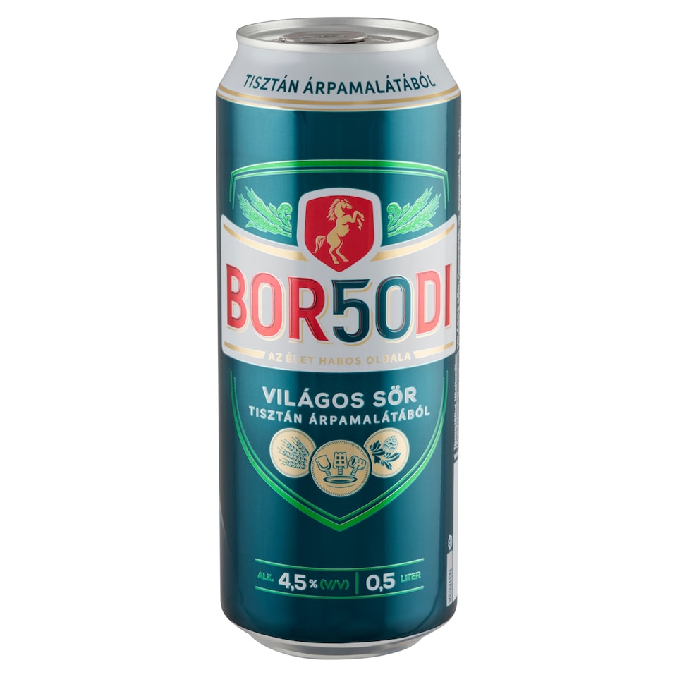 Borsodi világos sör 4,5% 0,5 l  1. kép