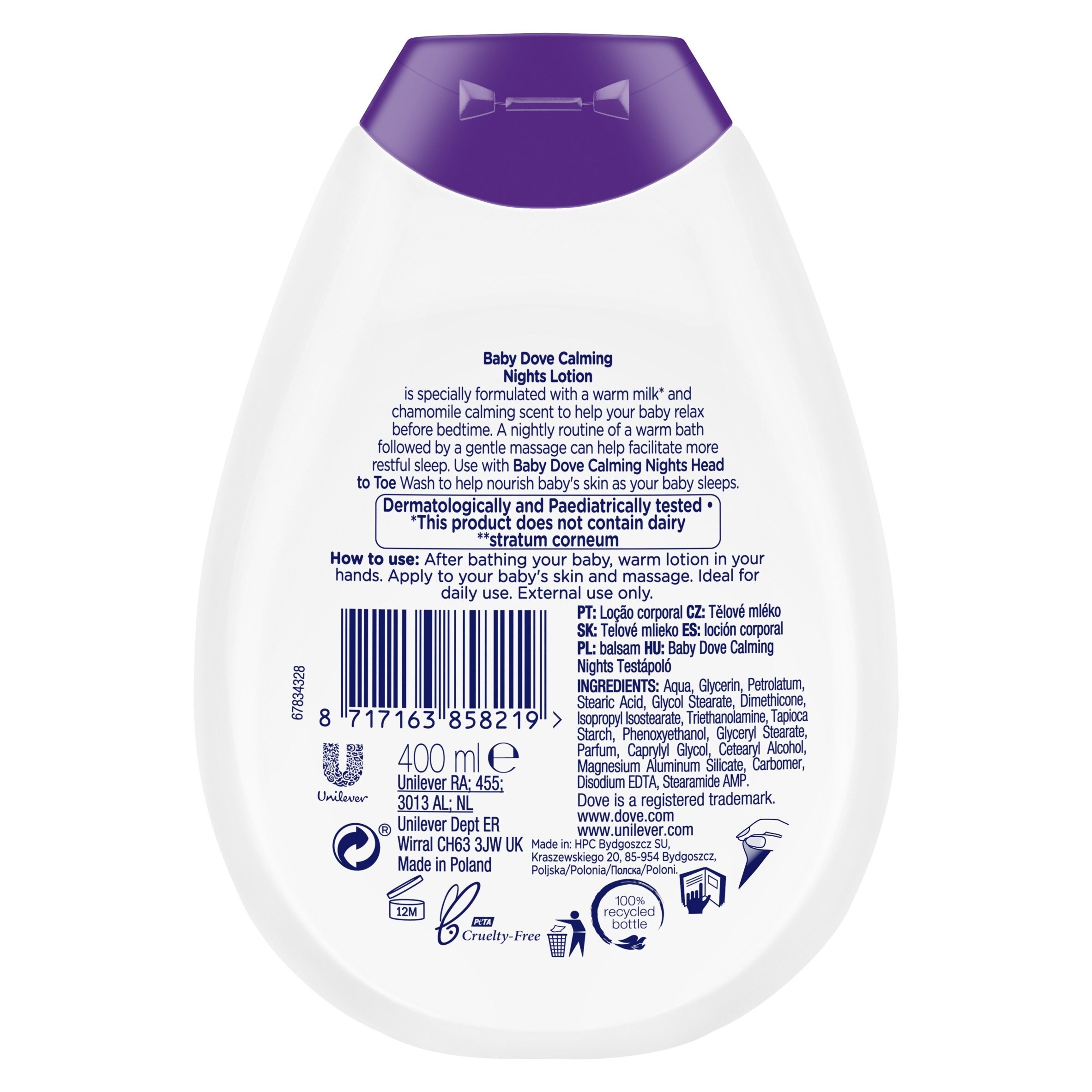 baby dove calming nights lotion