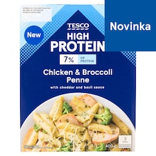 Tesco High Protein Chicken & Broccoli Penne with Cheddar and Basil Sauce 400 g