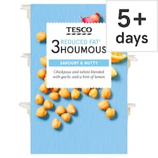 Tesco Reduced Fat 3 Houmous Stacker 180g