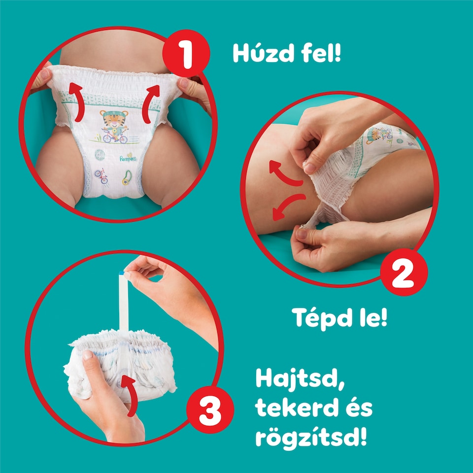Pampers Active Baby Bugyipelenka, Méret 7, 74 Bugyipelenka, 15kg+  1. kép