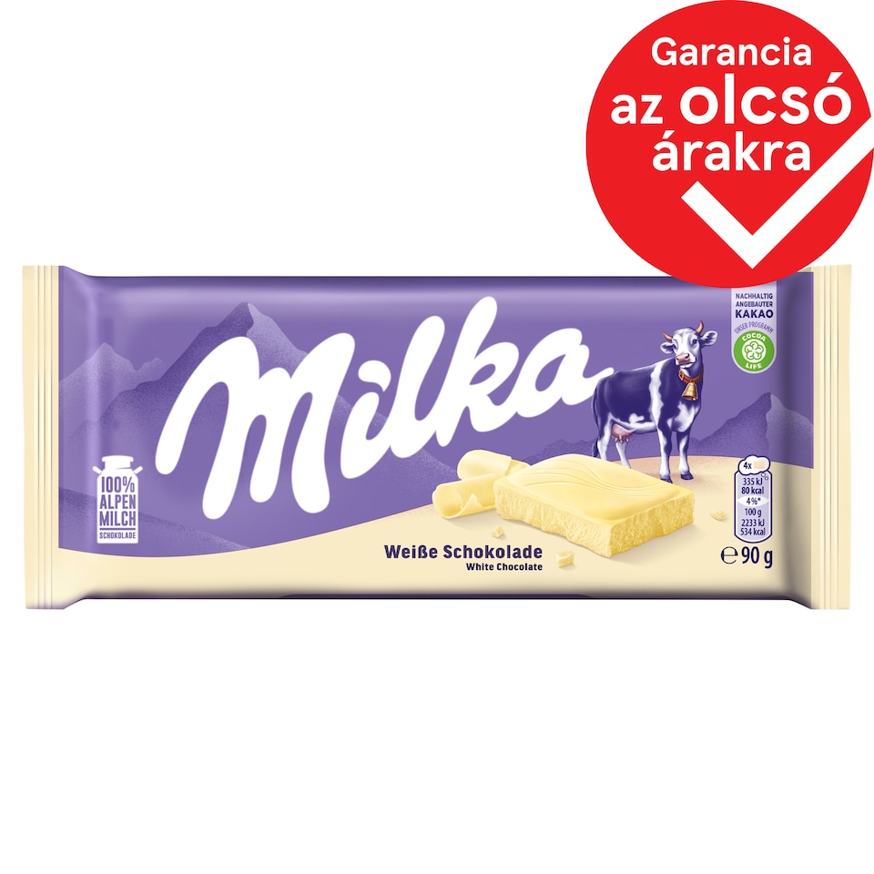 Milka fehér csokoládé 90 g
