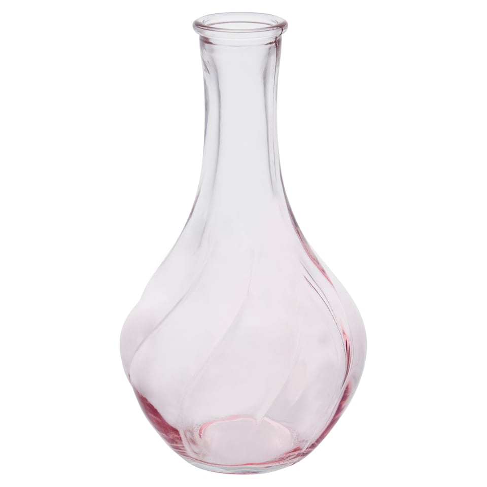 F&F Home Valentines Glass Bud Vase Rose Pink
