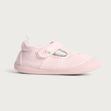 F&F Baby Floral Embroidered Strap Touch Fastening Pre Walker Shoes in Pink