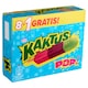 Kaktus Pop málnaízű és áfonyaízű vizes jégkrém, rágógumiízű zöld bevonattal 9 db 405 ml   2. kép