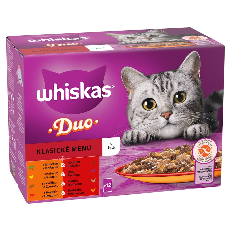 Whiskas Duo klasické menu v želé 12 x 85g (1,02kg)