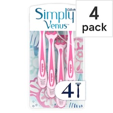 Gillette Simply Venus 3 Blade Disposable Razors 4 Pack