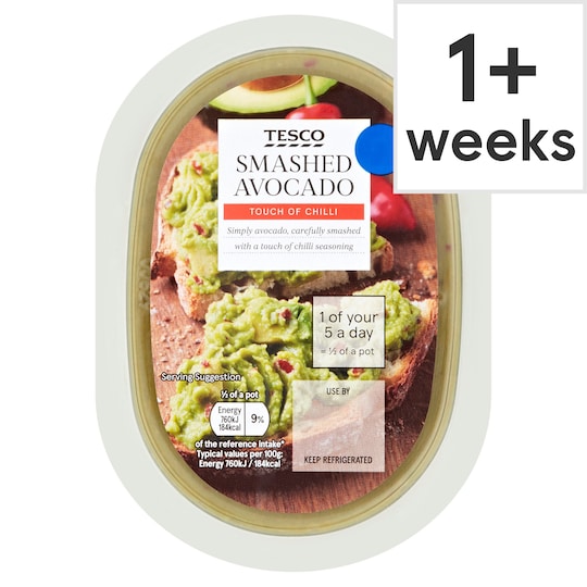 Tesco Smashed Avocado With Chilli 200G Tesco Groceries