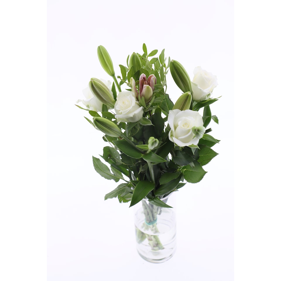 image 1 of The Floral Connection Rose and Lily Bouquet