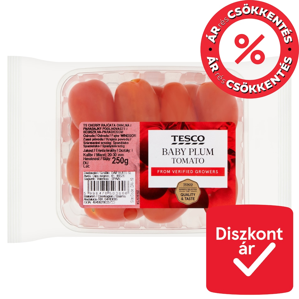 Tesco bébi-szilvaparadicsom 250 g