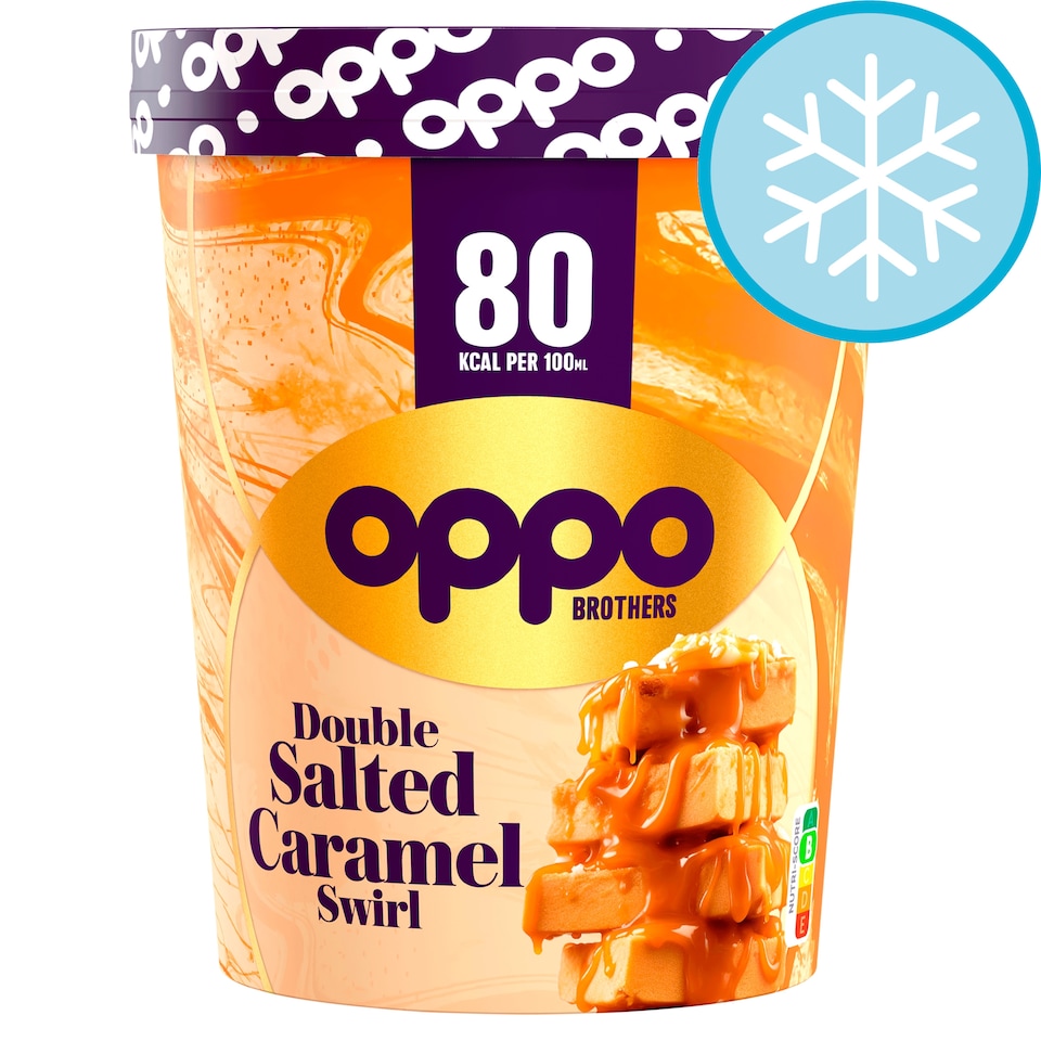 Oppo Double Salted Caramel Swirl Ice Cream 475Ml