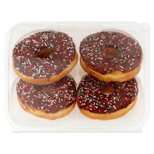 Tesco 4 Festive Doughnuts