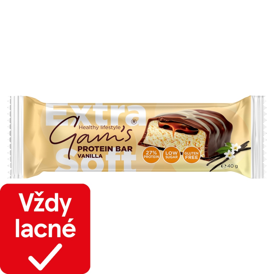 obrázok 1 z Gam's Protein ExtraSoft Bar Vanilla 40 g