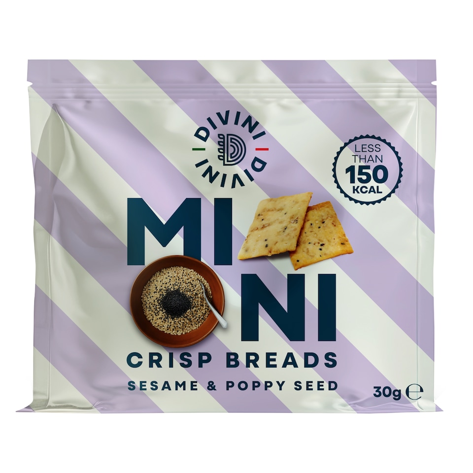 image 1 of Divini Mini Crisp Breads - Sesame & Poppy Seed 30g
