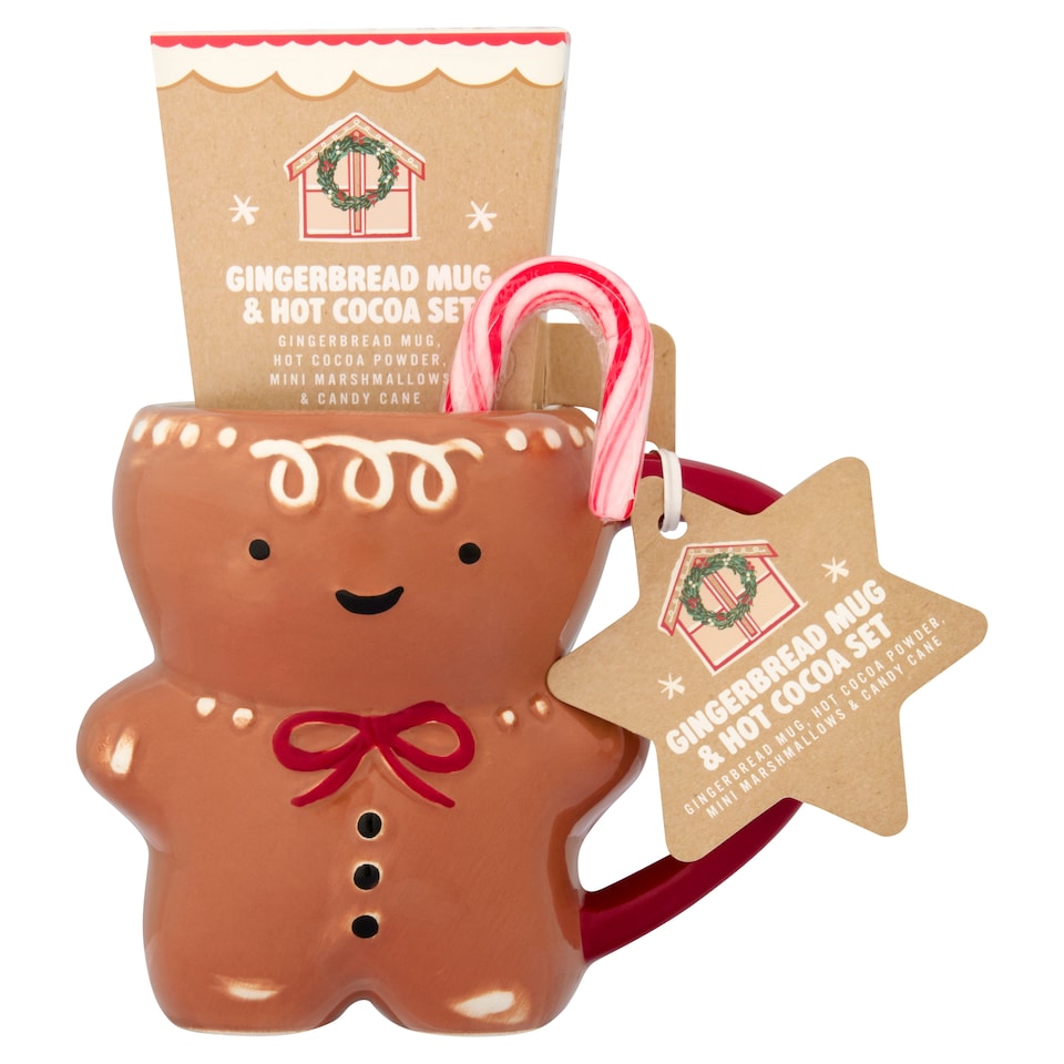 Beams Gingerbread 3D Mug & Hot Cocoa Gift Set