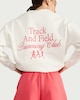 image 3 of F&F Active AFTERCLASS Cotton Rich Track and Field Sweatshirt in Cream