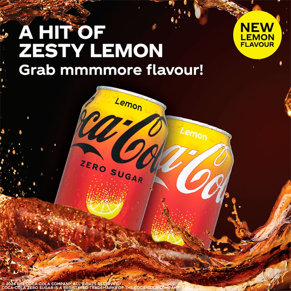 image 1 of Coca-Cola Zero Sugar Soft Drink - Lemon 150ml