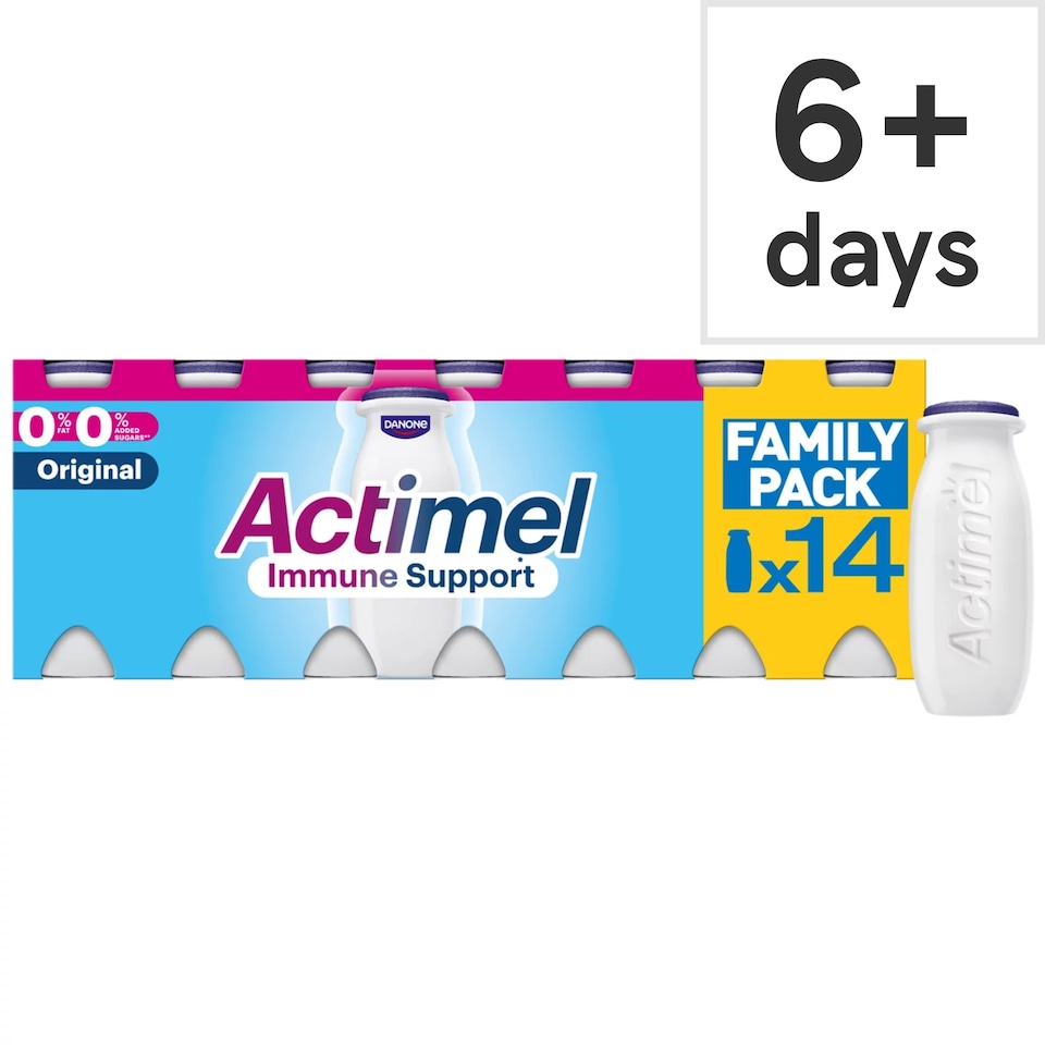 image 1 of Actimel Original Immune Support Yogurt Drink Family Pack 14x100g