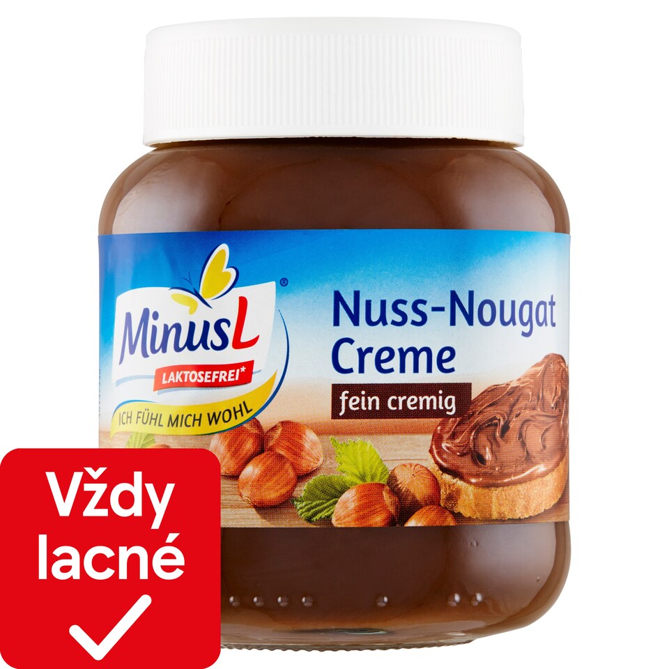 obrázok 1 z MinusL Orieškovo-nugátový krém bezlaktózový 400 g