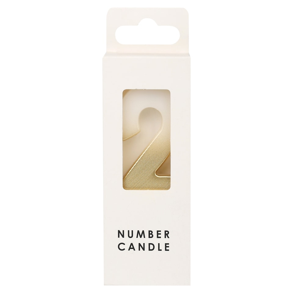 Table Fun Gold Numerical Candle No. 2