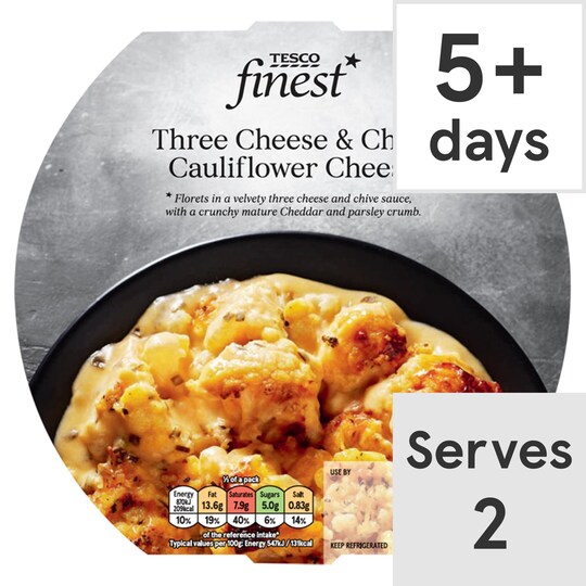 Tesco Finest Three Cheese & Chive Cauliflower Cheese 350G Tesco Groceries