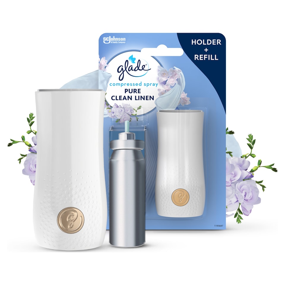 image 1 of Glade Compressed Spray Holder Clean Linen 10ml