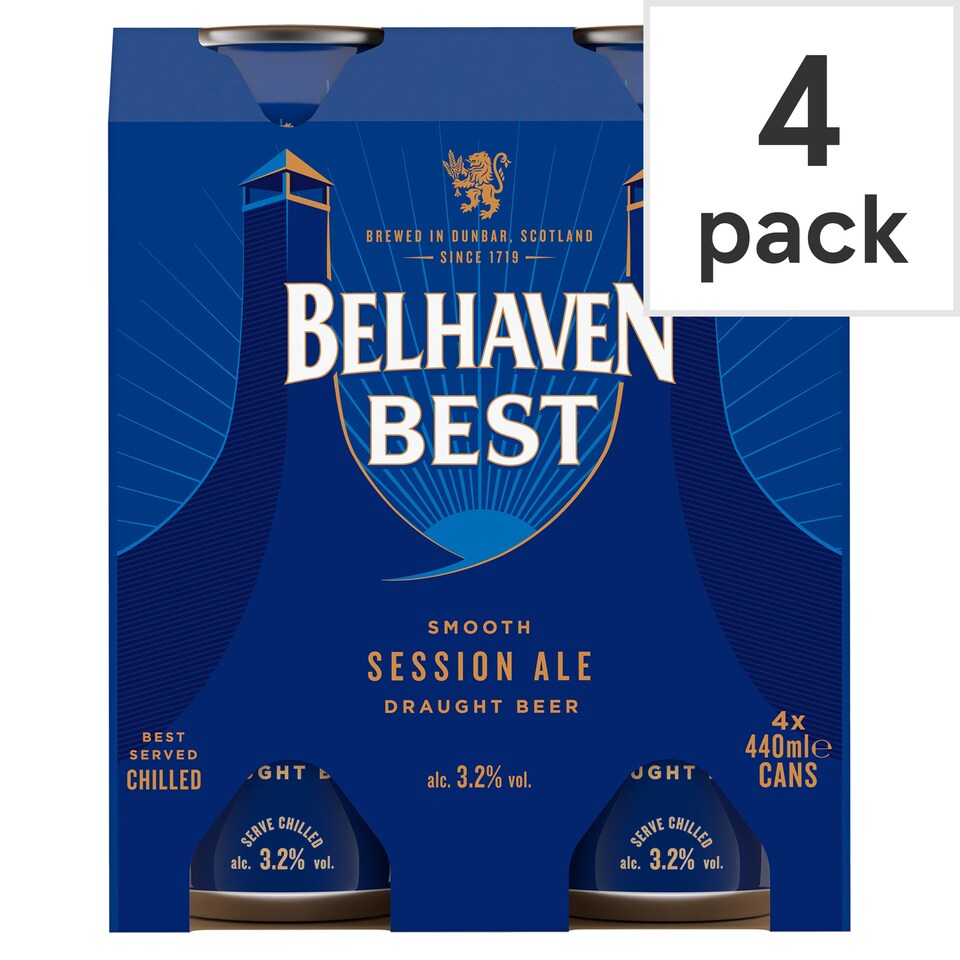 Belhaven Best Draught 4X440ml Tesco Groceries