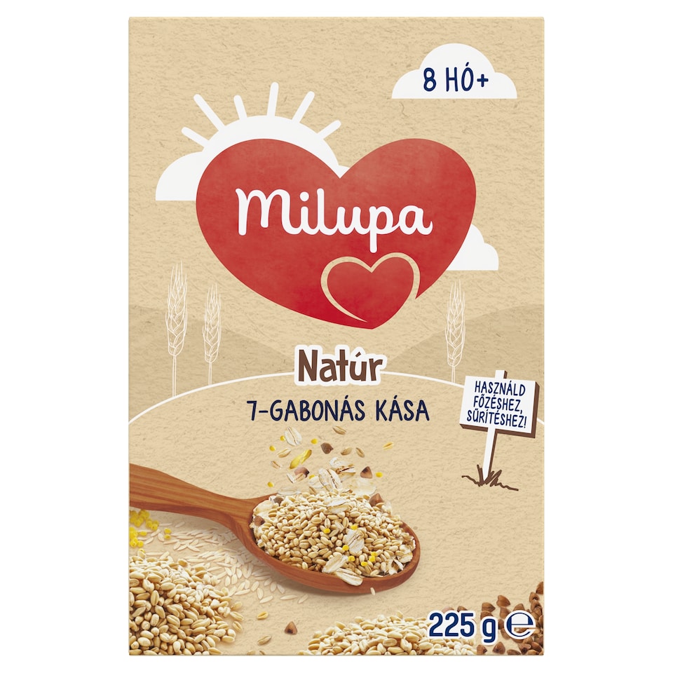 Milupa Natúr 7-gabonás kása 8 hó+ 225 g  1. kép