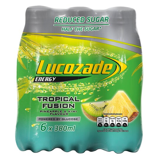 Lucozade Energy Reduced Sugar Tropical Fusion Tesco Groceries