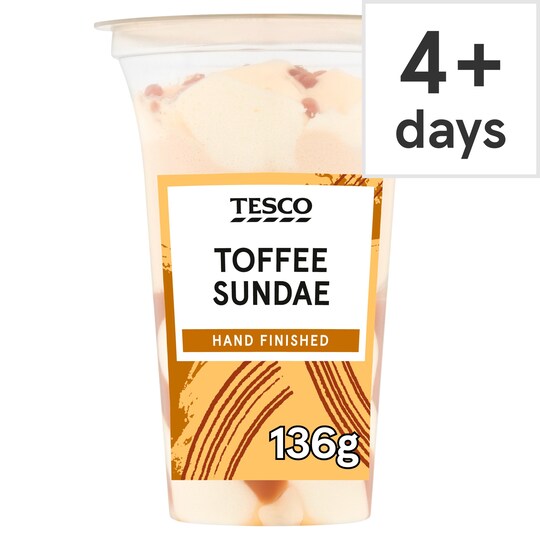 Tesco Sundae Swirly Toffee 136G Tesco Groceries