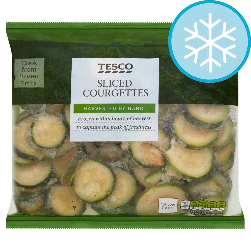 Tesco Sliced Courgettes 700G