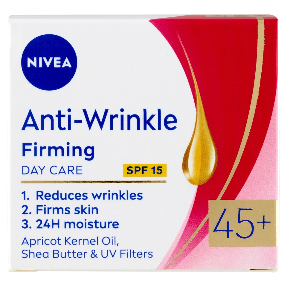 NIVEA Anti-Wrinkle Firming nappali arckrém 45+ SPF15 50 ml  1. kép