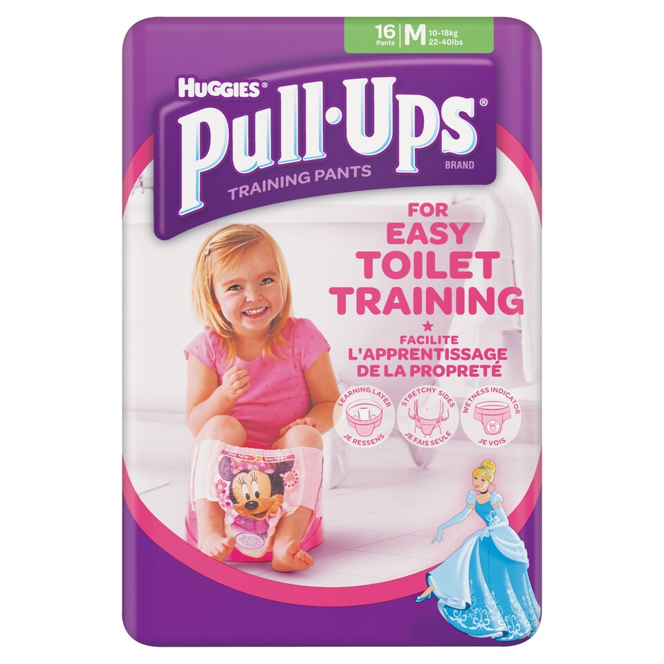 Huggies Pull Ups Girls Medium 16 Pack