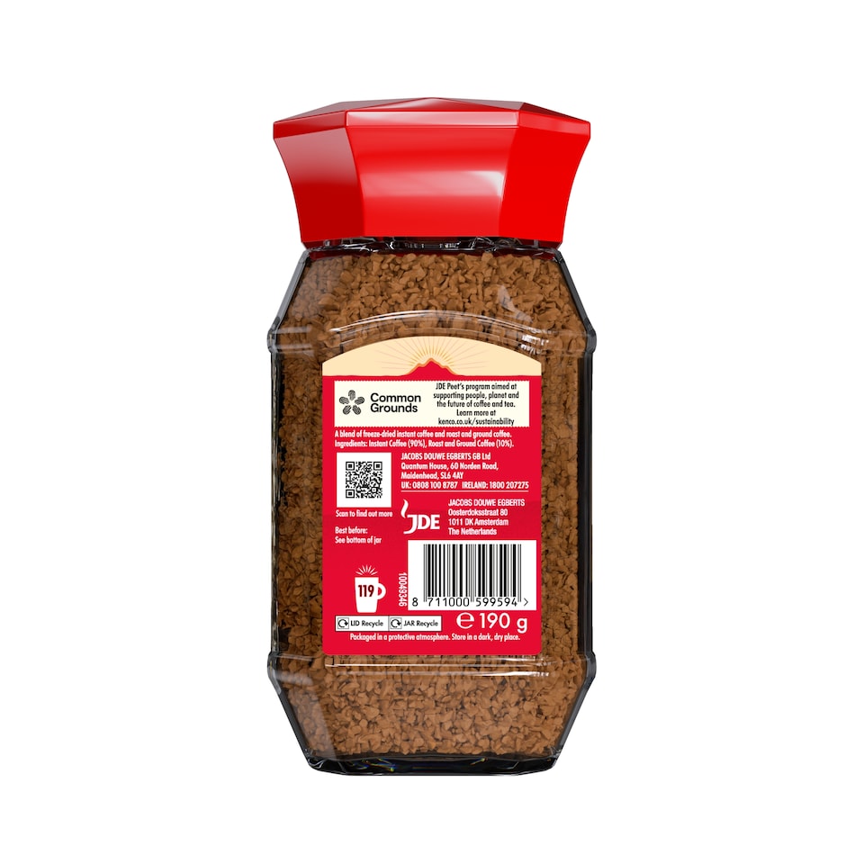image 1 of Kenco Smooth Instant Coffee 190g