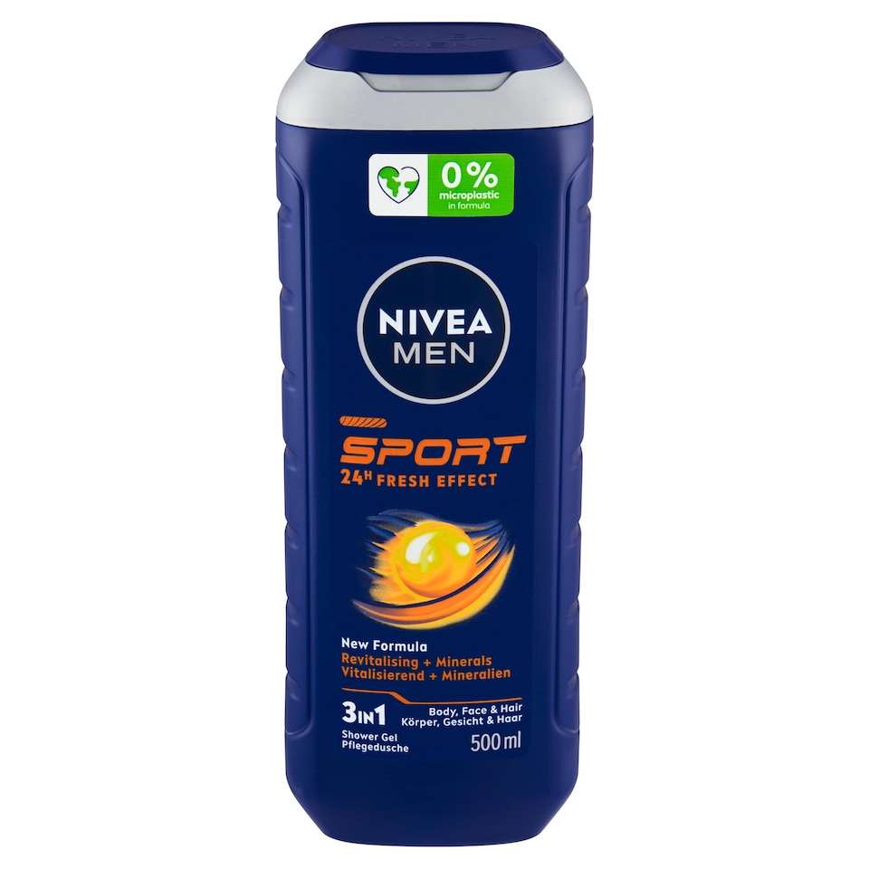 image 1 of Nivea Men Sport 3 in 1 Shower Gel 500 ml