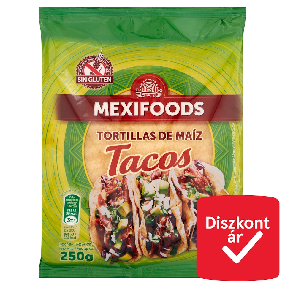 Mexifoods Tacos Corn Tortilla 10 pcs 250 g