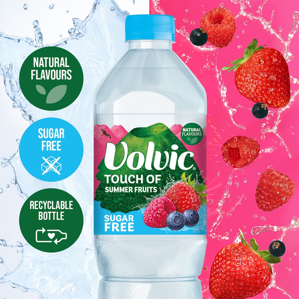 image 1 of Volvic Touch of Fruit Summer Fruits Sugar Free Still Flavoured Water 1.5L