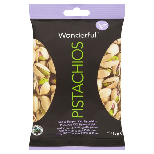 Wonderful Pistachios Salt And Pepper 115G Tesco Groceries