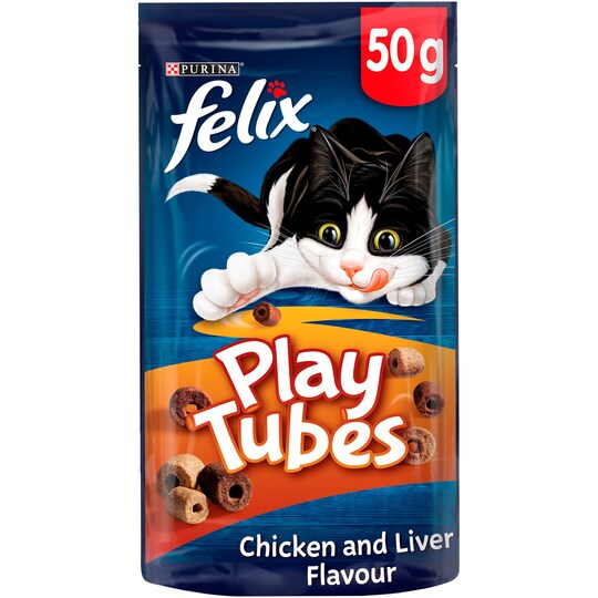 Felix Play Tubes Cat Treats Chicken & Liver 50G Tesco Groceries