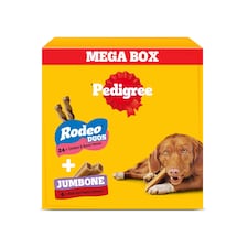Pedigree Rodeo Duos & Jumbone Medium Dog Treats Mega Box 28 Pack 780g